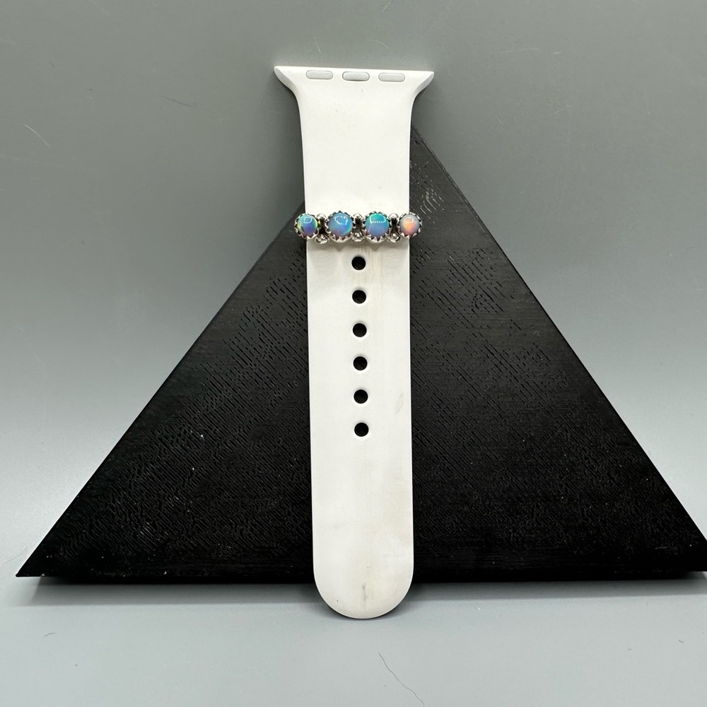 ⌚Aurora Opal Sterling Silver 925 Watch Band Charm Apple iWatch